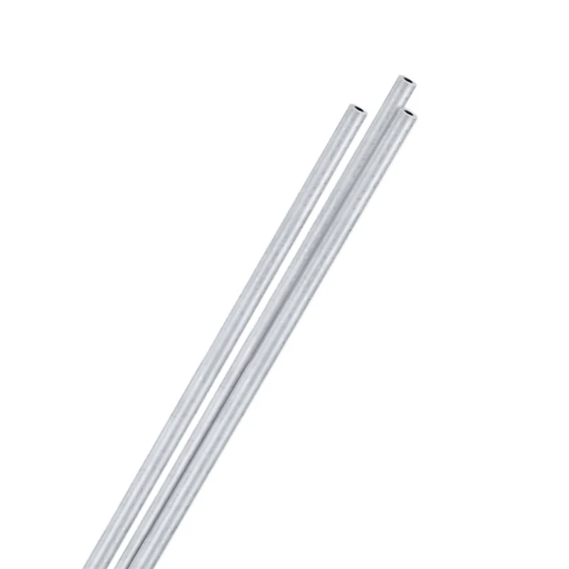 3-Pack 6063 Aluminum Round Tube, 2mmx4mm(IDxOD) 300mm Length Straight Tubing