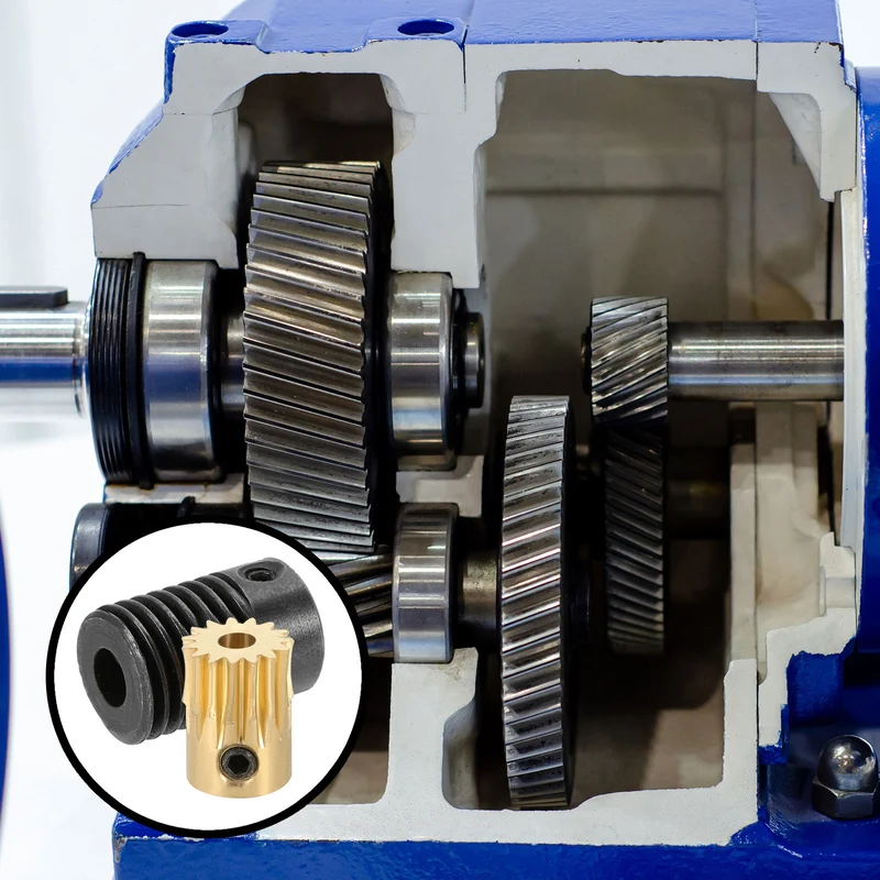 Worm Gear Set 0.5 Module 15:1 Reduction Rate(Gear-3mm Bore, Rod 5mm Bore)