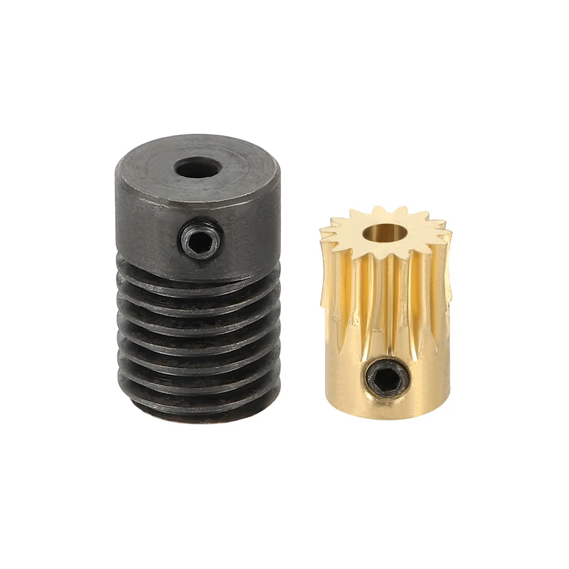 Worm Gear Set 0.5 Module 15:1 Reduction Rate(Gear-3mm Bore, Rod 3mm Bore)