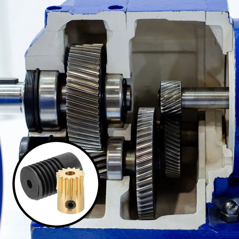 Worm Gear Set 0.5 Module 15:1 Reduction Rate(Gear-3mm Bore, Rod 3mm Bore)