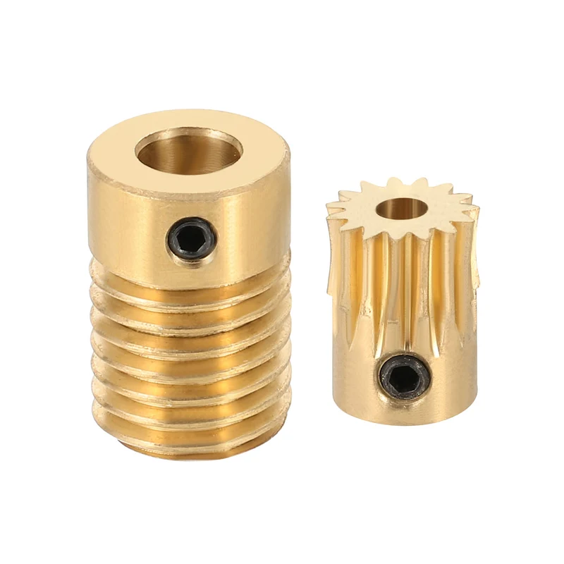 Worm Gear Set 0.5 Module 15:1 Reduction Rate(Gear-3mm Bore, Rod 6mm Bore)