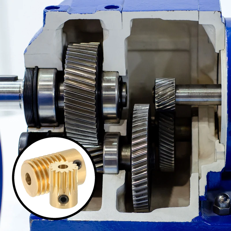 Worm Gear Set 0.5 Module 15:1 Reduction Rate(Gear-3mm Bore Rod 4mm Bore)