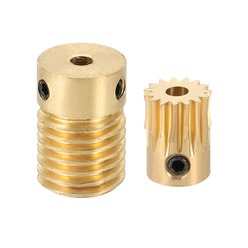 Worm Gear Set 0.5 Module 15:1 Reduction Rate(Gear-3mm Bore, Rod 3mm Bore)