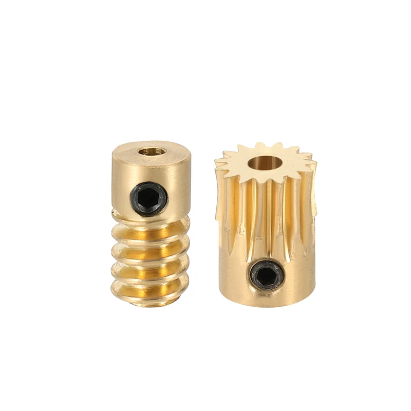 Worm Gear Set 0.5 Module 15:1 Reduction Rate(Gear-3mm Bore, Rod 2mm Bore)