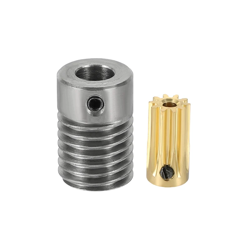 Worm Gear Set 0.5 Module 10:1 Reduction Rate(Gear-2mm Bore, Rod 6mm Bore)