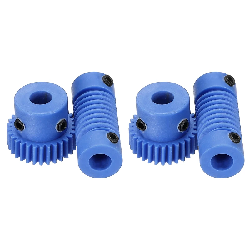 2Set POM Worm Gear Set 0.5M 30:1 Reduction Ratio Gear 5mm Bore Rod 5mm Bore