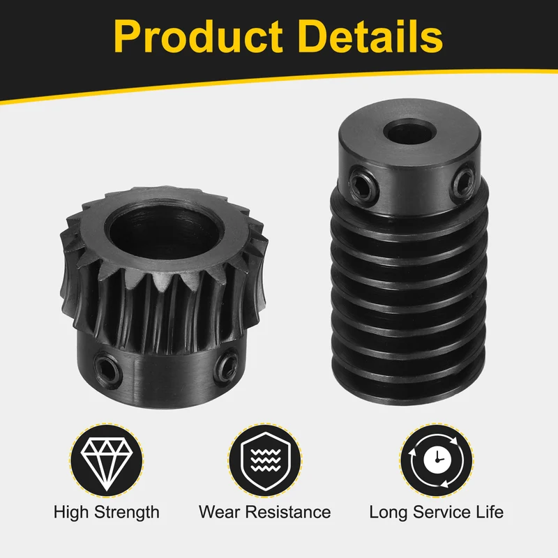 Worm Gear Set 1 Module 1:20 Reduction Rate(Gear-12mm Bore, Rod 5mm Bore)