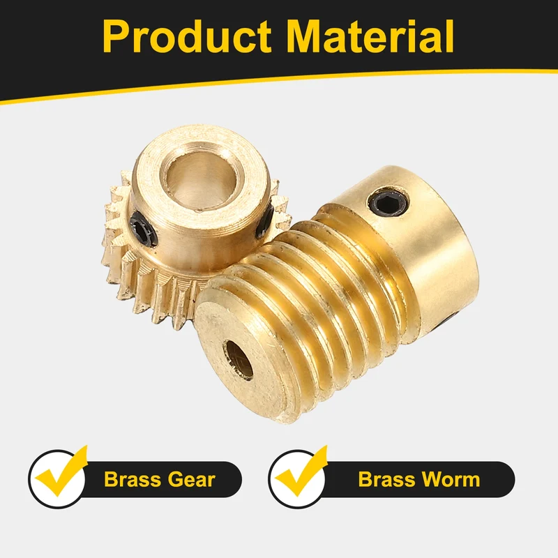 Worm Gear Set 0.5 Module 1:25 Reduction Rate(Gear-5mm Bore, Rod 3mm Bore)