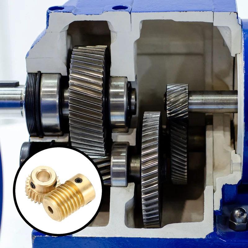 Worm Gear Set 0.5 Module 1:25 Reduction Rate(Gear-5mm Bore, Rod 3mm Bore)