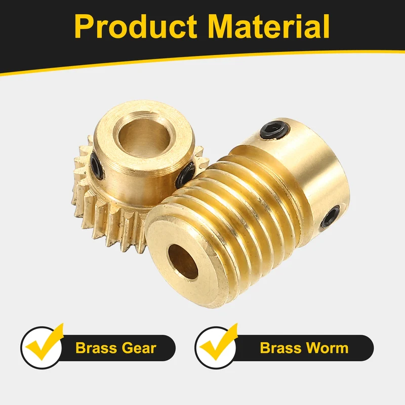 Worm Gear Set 0.5 Module 1:25 Reduction Rate(Gear-5mm Bore, Rod 4mm Bore)