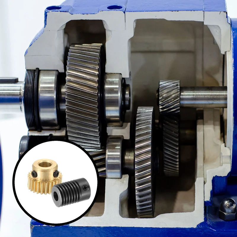Worm Gear Set 0.5 Module 1:25 Reduction Rate(Gear-5mm Bore, Rod 5mm Bore)