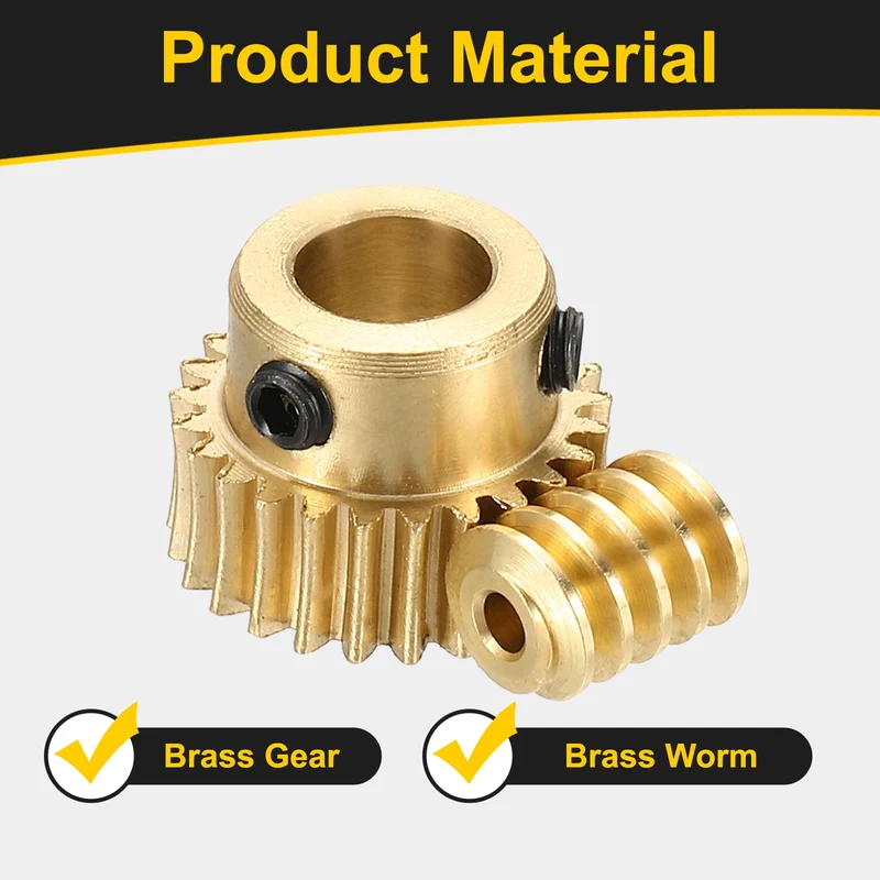 Worm Gear Set 0.5 Module 1:25 Reduction Rate(Gear-6mm Bore, Rod 1.98mm Bore)