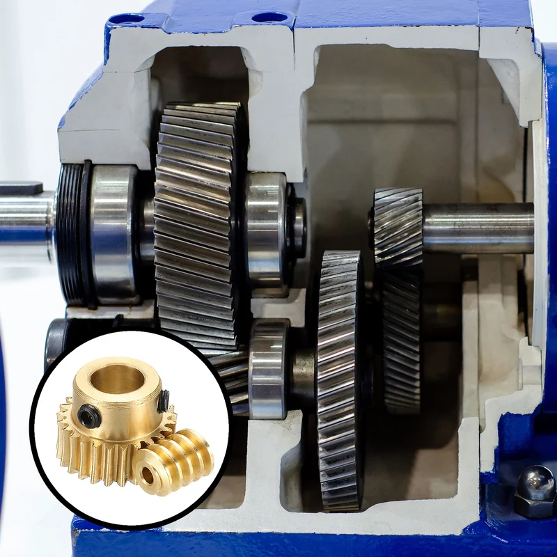 Worm Gear Set 0.5 Module 1:25 Reduction Rate(Gear-6mm Bore, Rod 1.98mm Bore)