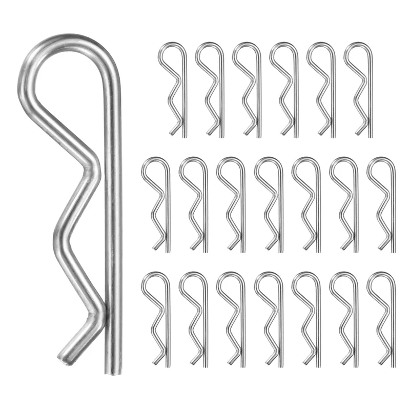 20-Pack R-Shaped Cotter Pin, M2.5x45mm Hairpin Hardware Spring R Clips