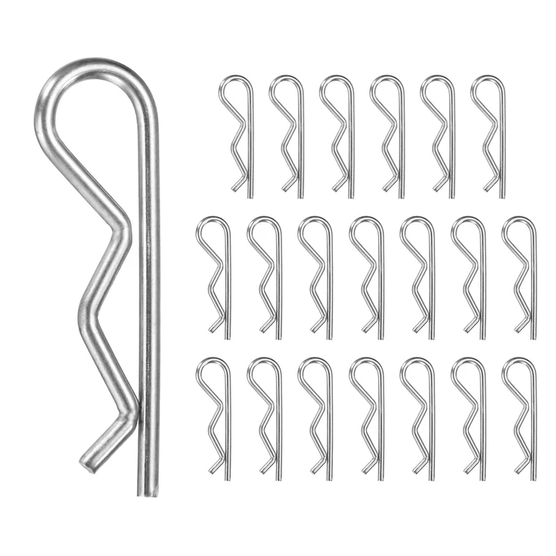20-Pack R-Shaped Cotter Pin, M1.8x35mm Hairpin Hardware Spring R Clips