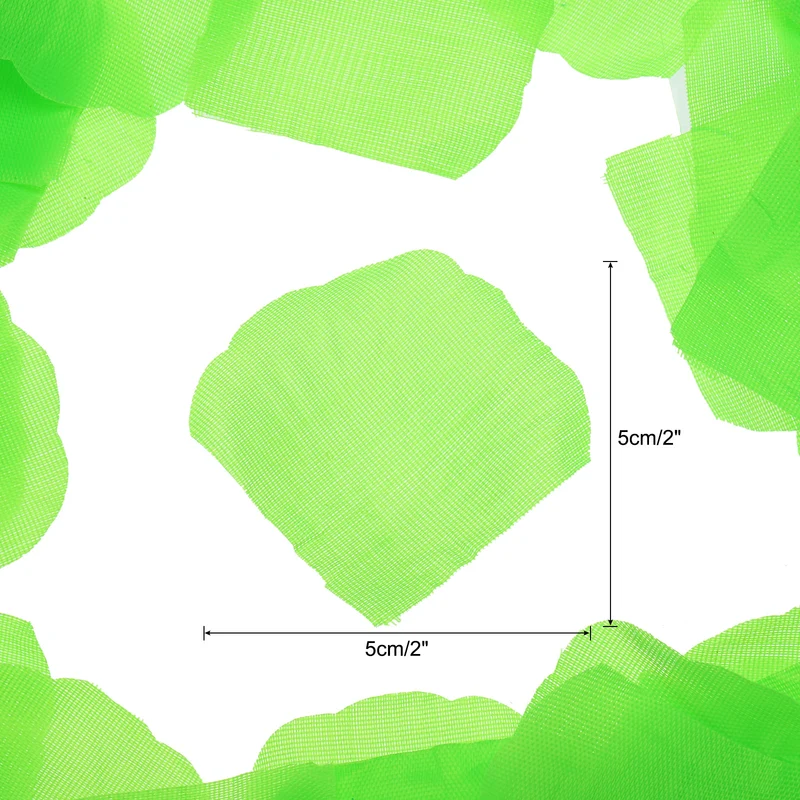 Silk Artificial Flower Rose Petals, Light Green Faux Flowers 2x2 Inch 1200Pcs