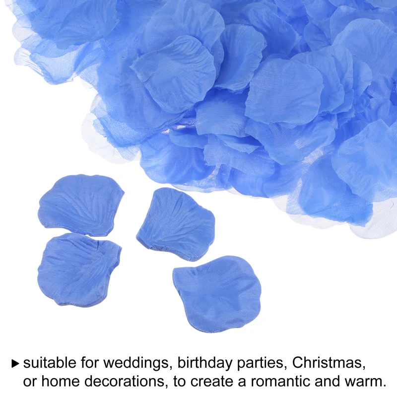 Silk Artificial Flower Petals, Sky Blue Faux Flowers 2x2 Inch Pack of 2000