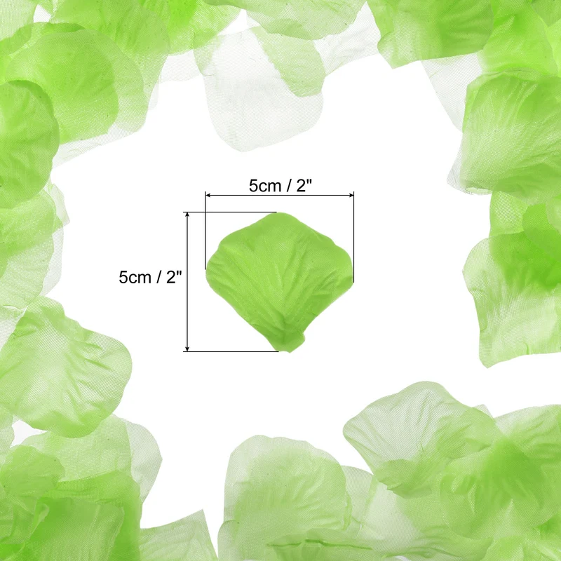 Silk Artificial Flower Petals, Green Faux Flowers 2 Inch x 2 Inch Pack of 2000