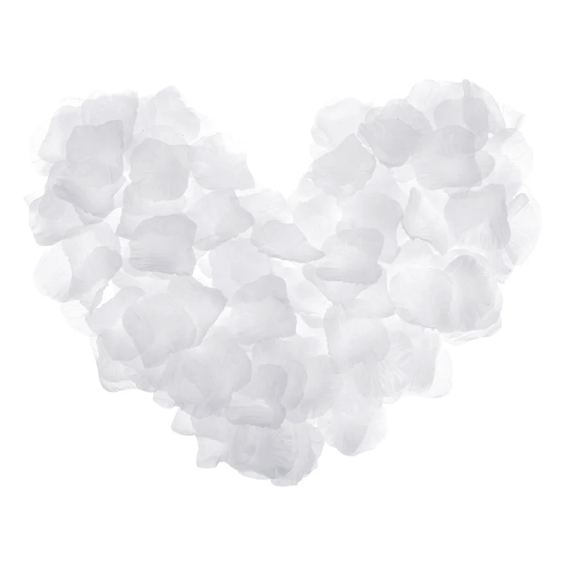 Silk Artificial Flower Petals, White Faux Flowers 2 Inch x 2 Inch Pack of 2000
