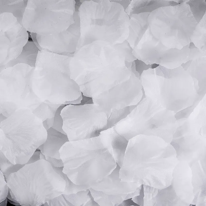 Silk Artificial Flower Petals, White Faux Flowers 2 Inch x 2 Inch Pack of 2000