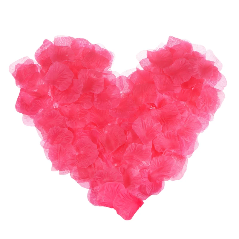 Silk Artificial Flower Petals, Rose Red Faux Flowers 2x2 Inch Pack of 2000