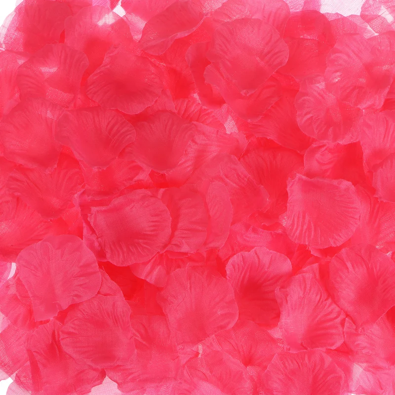 Silk Artificial Flower Petals, Rose Red Faux Flowers 2x2 Inch Pack of 2000