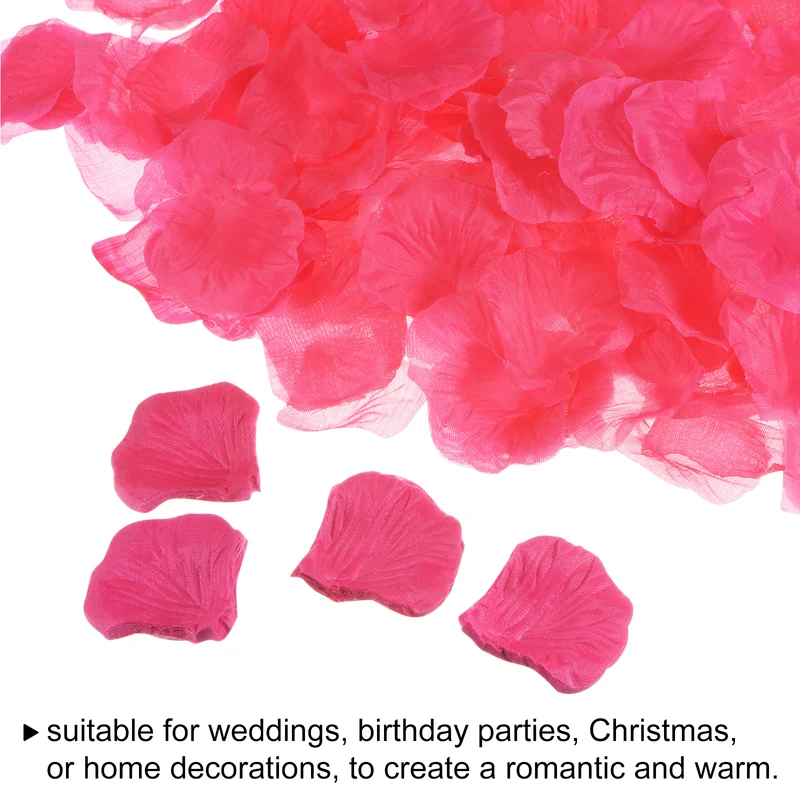 Silk Artificial Flower Petals, Rose Red Faux Flowers 2x2 Inch Pack of 2000