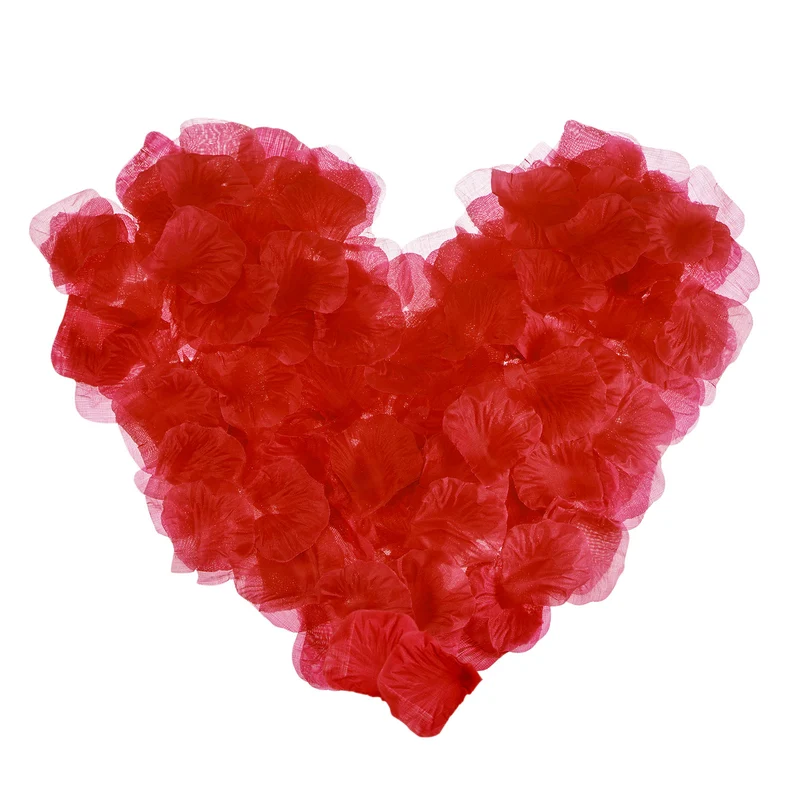 Silk Artificial Flower Petals, Red Faux Flowers 2 Inch x 2 Inch Pack of 2000
