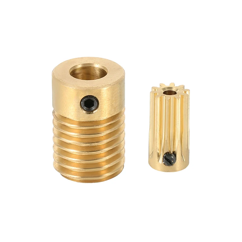 Worm Gear Set 0.5 Module 10:1 Reduction Rate(Gear-2mm Bore Rod 6mm Bore)