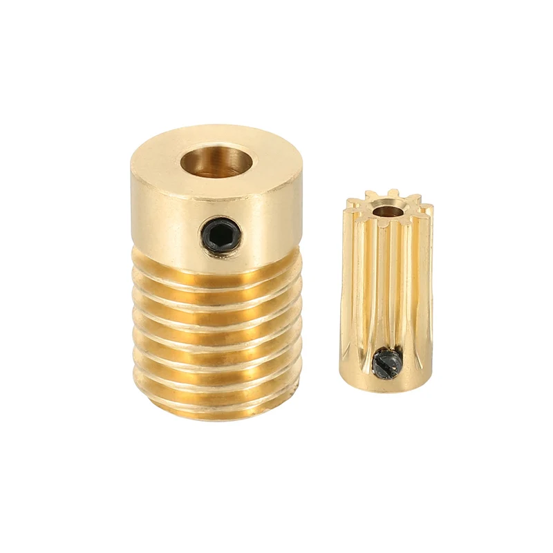 Worm Gear Set 0.5 Module 10:1 Reduction Rate(Gear-2mm Bore, Rod 5mm Bore)