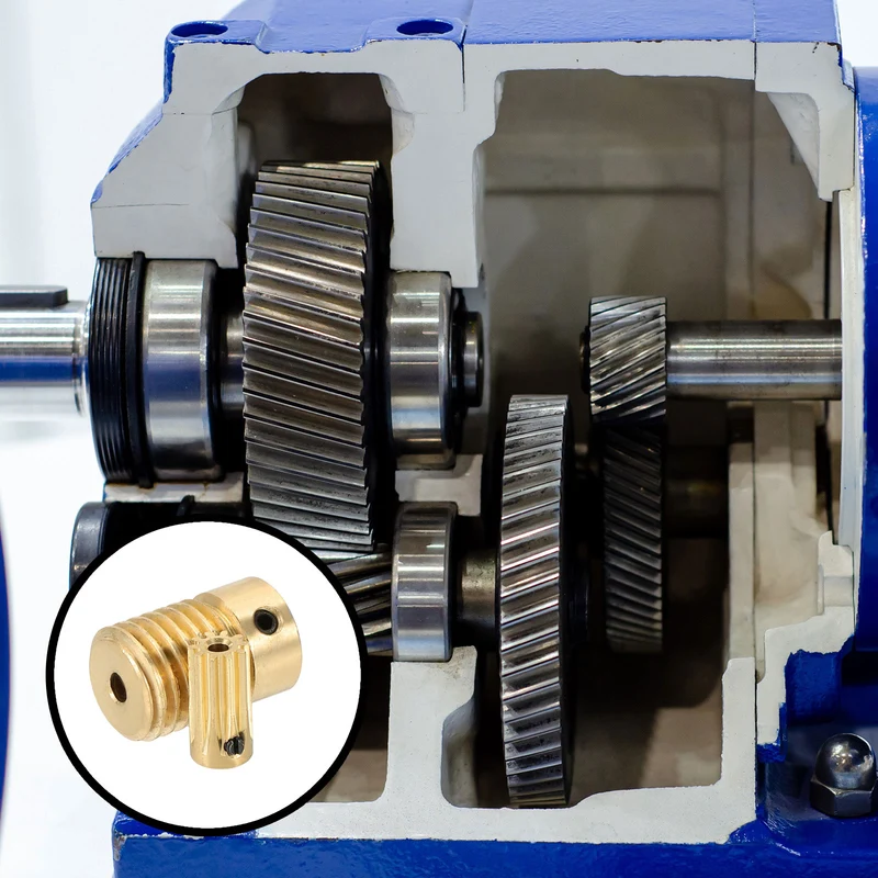 Worm Gear Set 0.5 Module 10:1 Reduction Rate(Gear-2mm Bore Rod 3mm Bore)