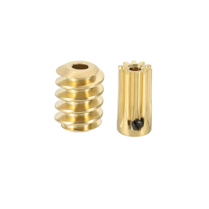 Worm Gear Set 0.5 Module 10:1 Reduction Rate(Gear-2mm Bore, Rod 1.98mm Bore)