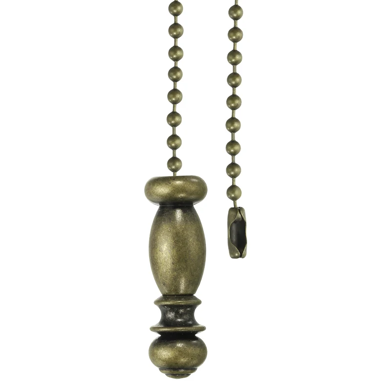 13.5" Alloy Ceiling Fan Pull Chain Vintage Pendant, Bronze