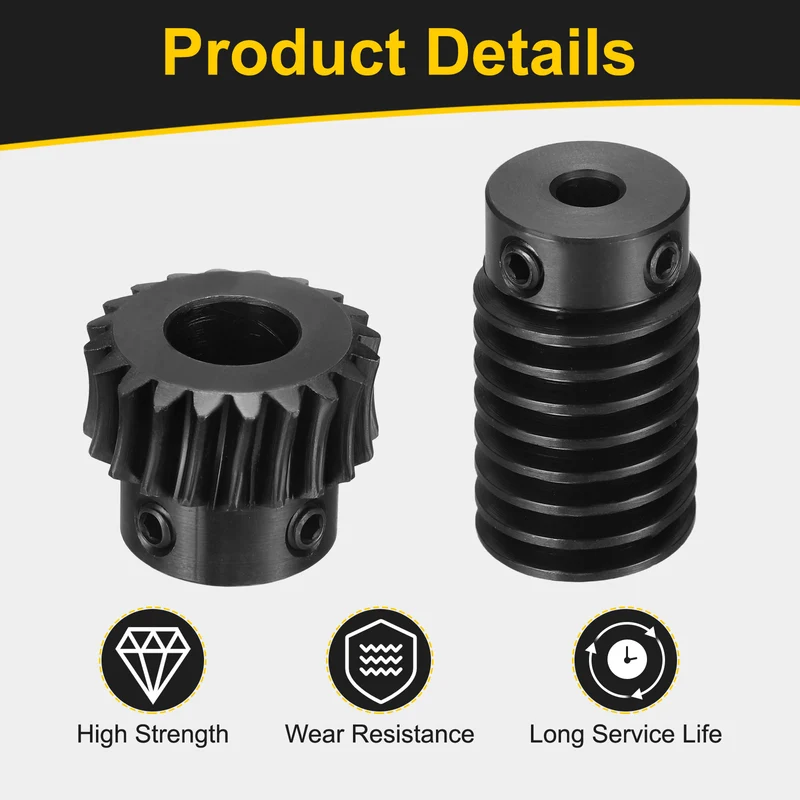 Worm Gear Set 1 Module 1:20 Reduction Rate(Gear-10mm Bore, Rod 5mm Bore)