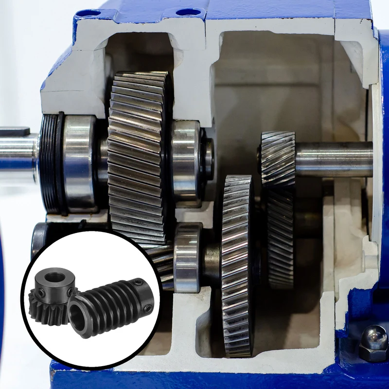 Worm Gear Set 1 Module 1:20 Reduction Rate(Gear-8mm Bore, Rod 10mm Bore)