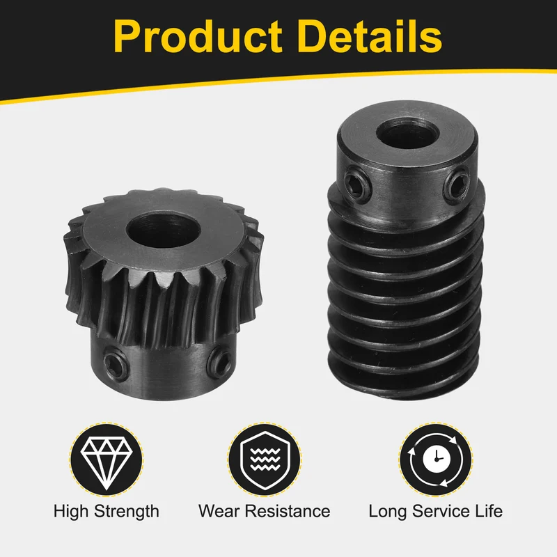 Worm Gear Set 1 Module 1:20 Reduction Rate(Gear-8mm Bore, Rod 6mm Bore)
