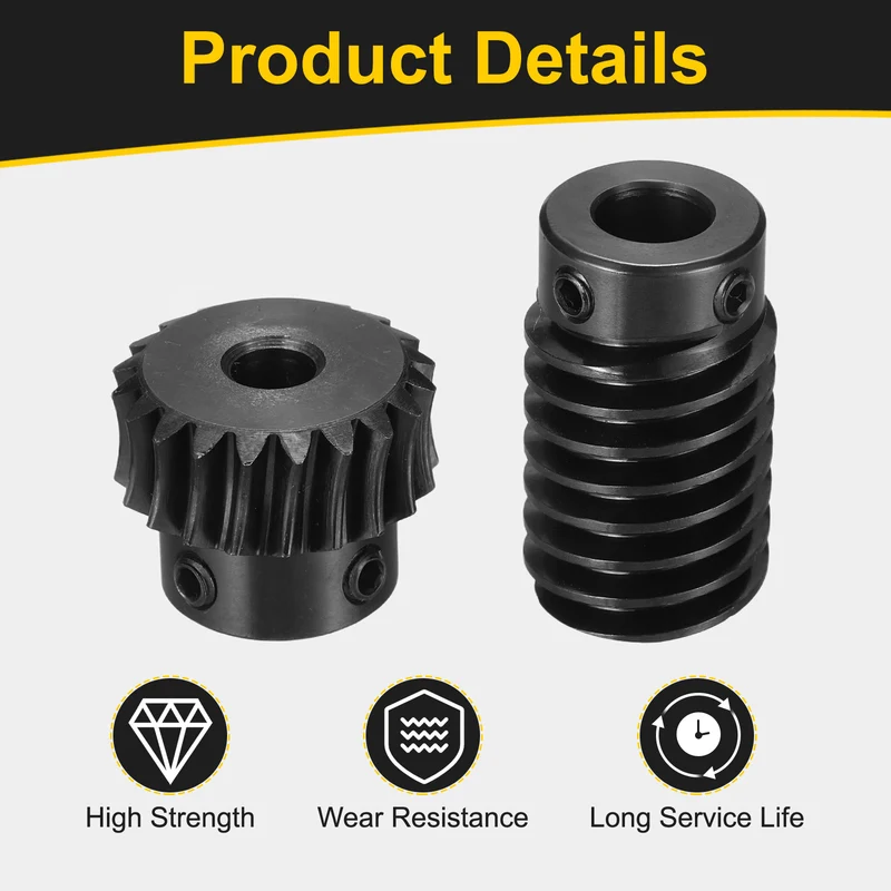 Worm Gear Set 1 Module 1:20 Reduction Rate(Gear-6mm Bore, Rod 8mm Bore)