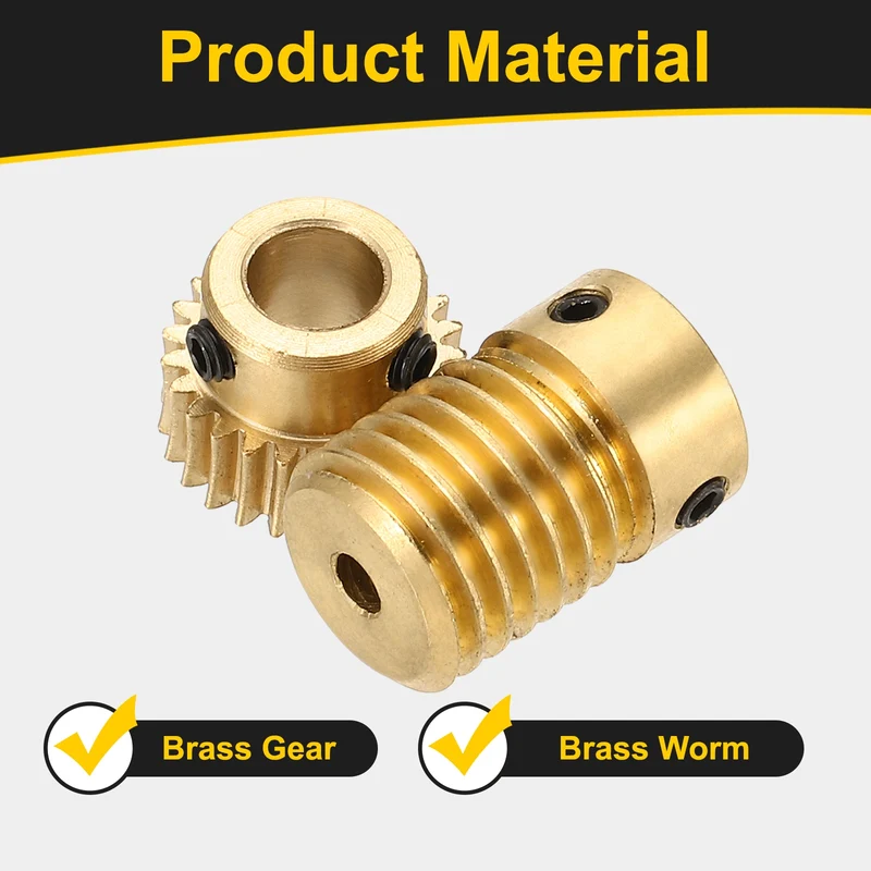 Worm Gear Set 0.5 Module 1:25 Reduction Rate(Gear-6mm Bore, Rod 3mm Bore)