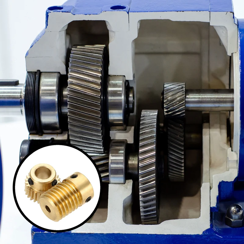 Worm Gear Set 0.5 Module 1:25 Reduction Rate(Gear-6mm Bore, Rod 3mm Bore)