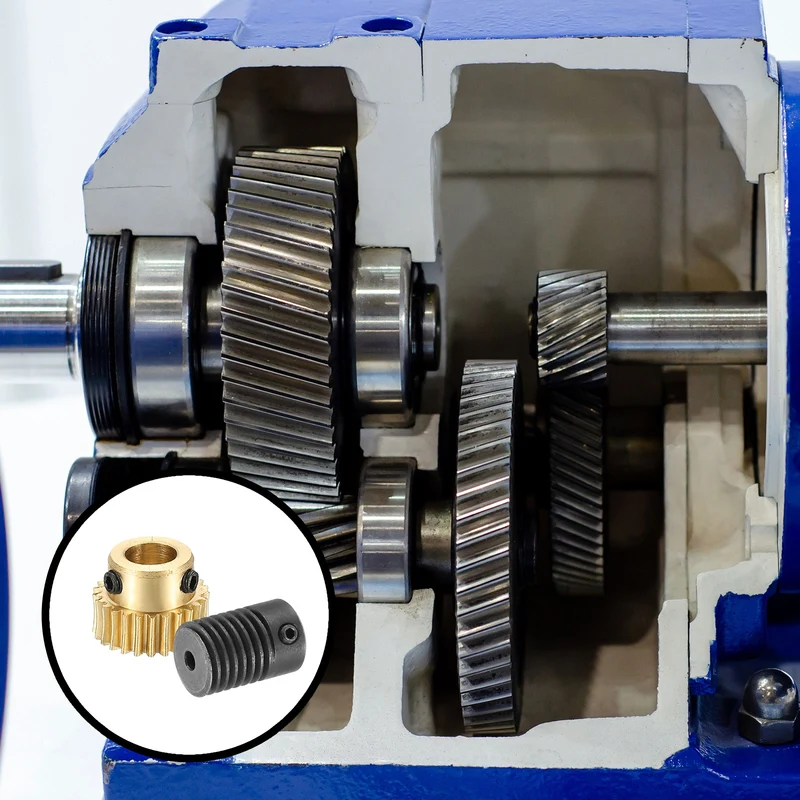 Worm Gear Set 0.5 Module 1:25 Reduction Rate(Gear-6mm Bore, Rod 3mm Bore)