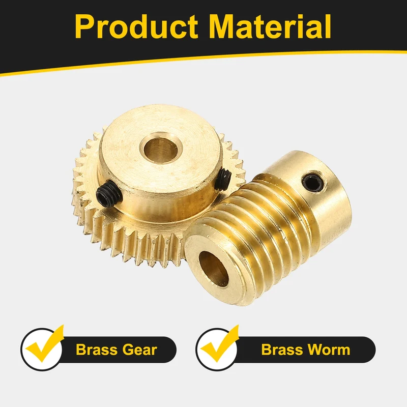Worm Gear Set 0.5 Module 1:40 Reduction Rate(Gear-4mm Bore, Rod 5mm Bore)