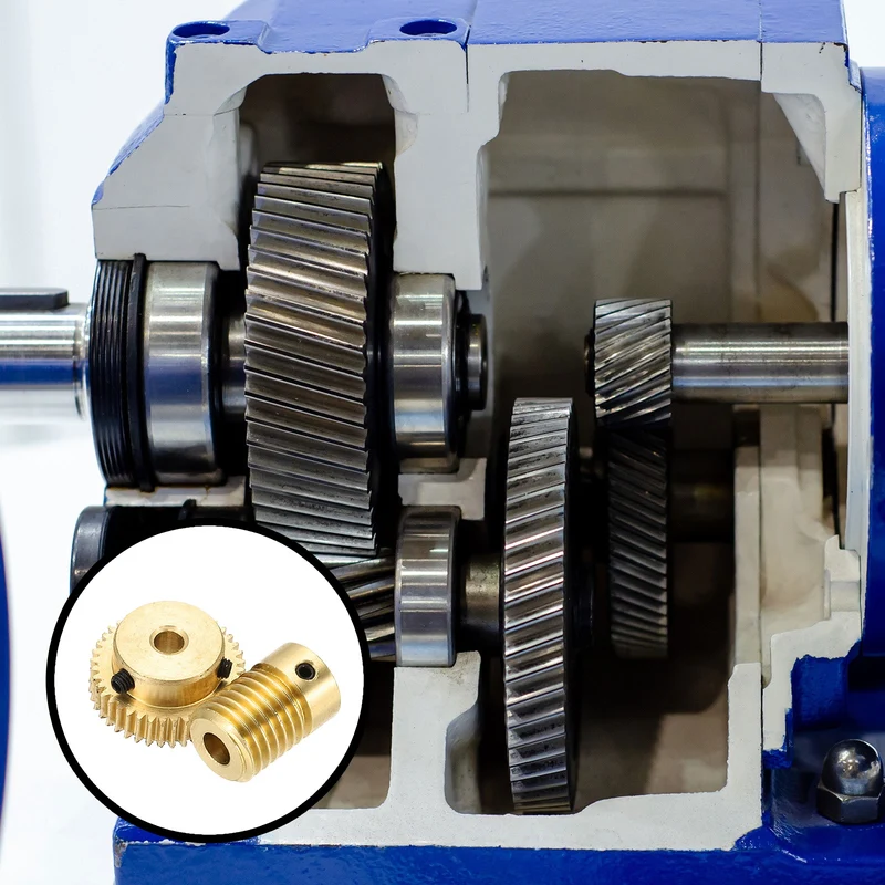 Worm Gear Set 0.5 Module 1:40 Reduction Rate(Gear-4mm Bore, Rod 5mm Bore)