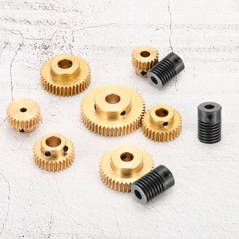 Worm Gear Set 0.5 Module 1:40 Reduction Rate(Gear-4mm Bore, Rod 3mm Bore)