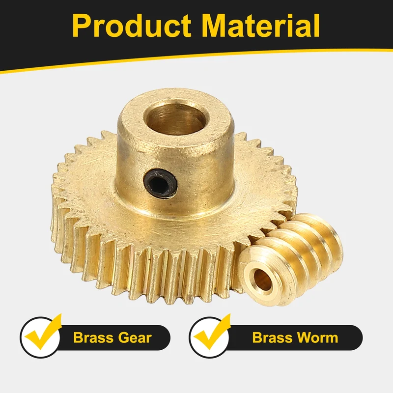 Worm Gear Set 0.5 Module 1:40 Reduction Rate(Gear-5mm Bore, Rod 1.98mm Bore)