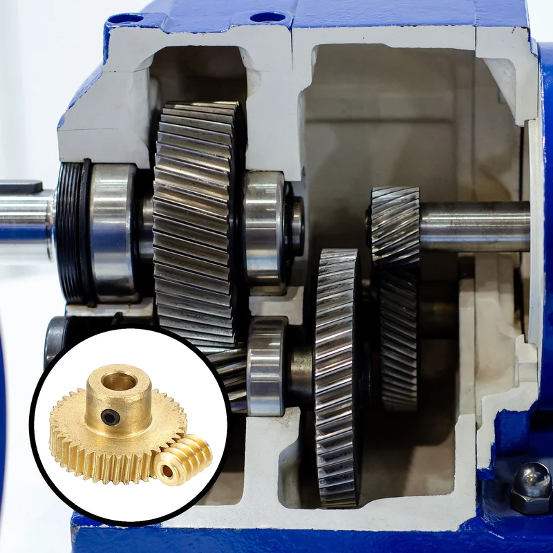 Worm Gear Set 0.5 Module 1:40 Reduction Rate(Gear-5mm Bore, Rod 1.98mm Bore)