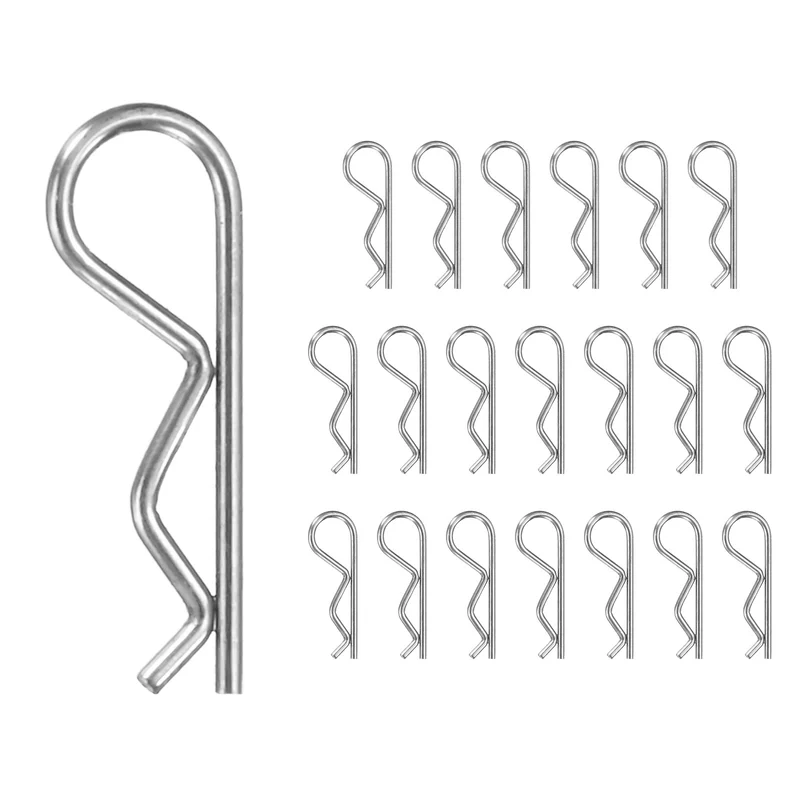 20-Pack R-Shaped Cotter Pin, M1x16mm Hairpin Hardware Spring R Clips