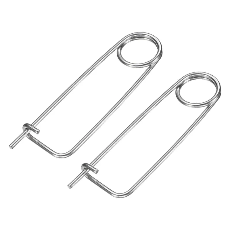2-Pack Brooch Shape Cotter Safety Pin, 4x100mm Quick Lock Brooch Fastener