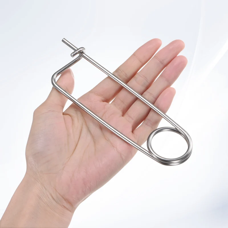 2-Pack Brooch Shape Cotter Safety Pin, 4x100mm Quick Lock Brooch Fastener