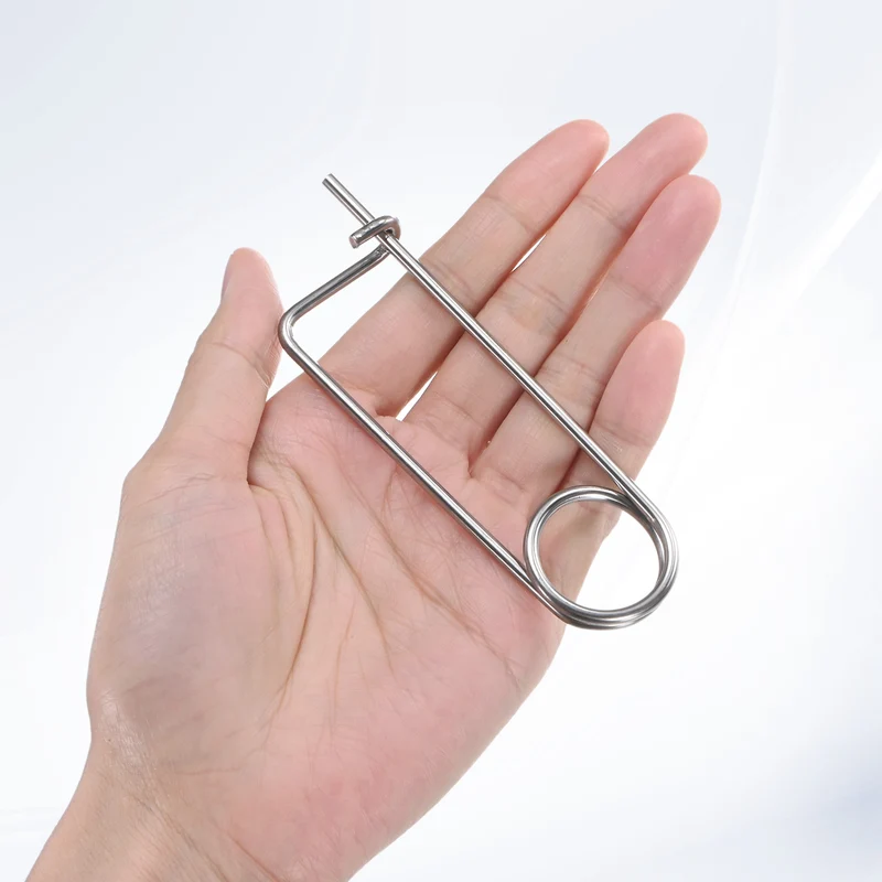 4-Pack Brooch Shape Cotter Safety Pin, 3x60mm Quick Lock Brooch Fastener