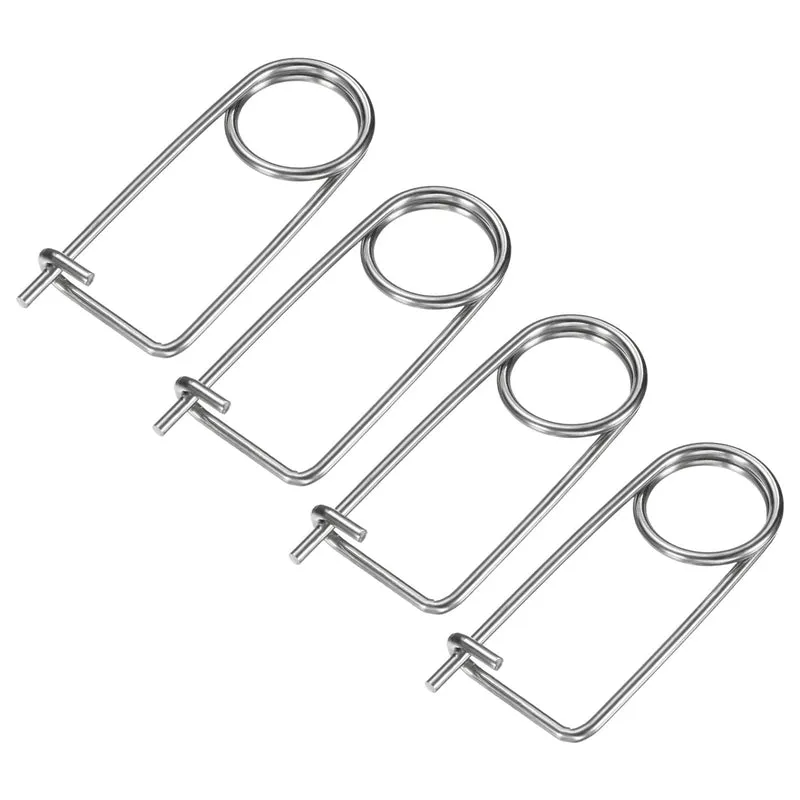 4-Pack Brooch Shape Cotter Safety Pin, 3x42mm Quick Lock Brooch Fastener